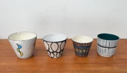 Pots de fleurs en céramique allemande des années 1960, ensemble de 4