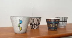 Pots de fleurs en céramique allemande des années 1960, ensemble de 4