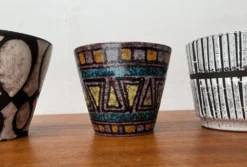 Pots de fleurs en céramique allemande des années 1960, ensemble de 4