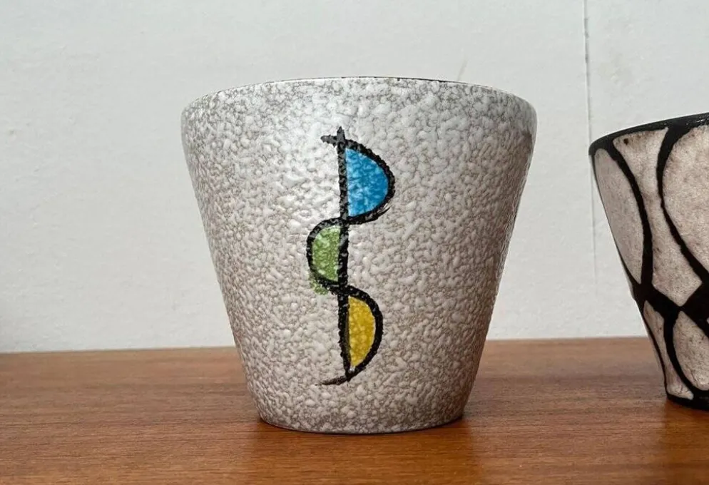 Pots de fleurs en céramique allemande des années 1960, ensemble de 4