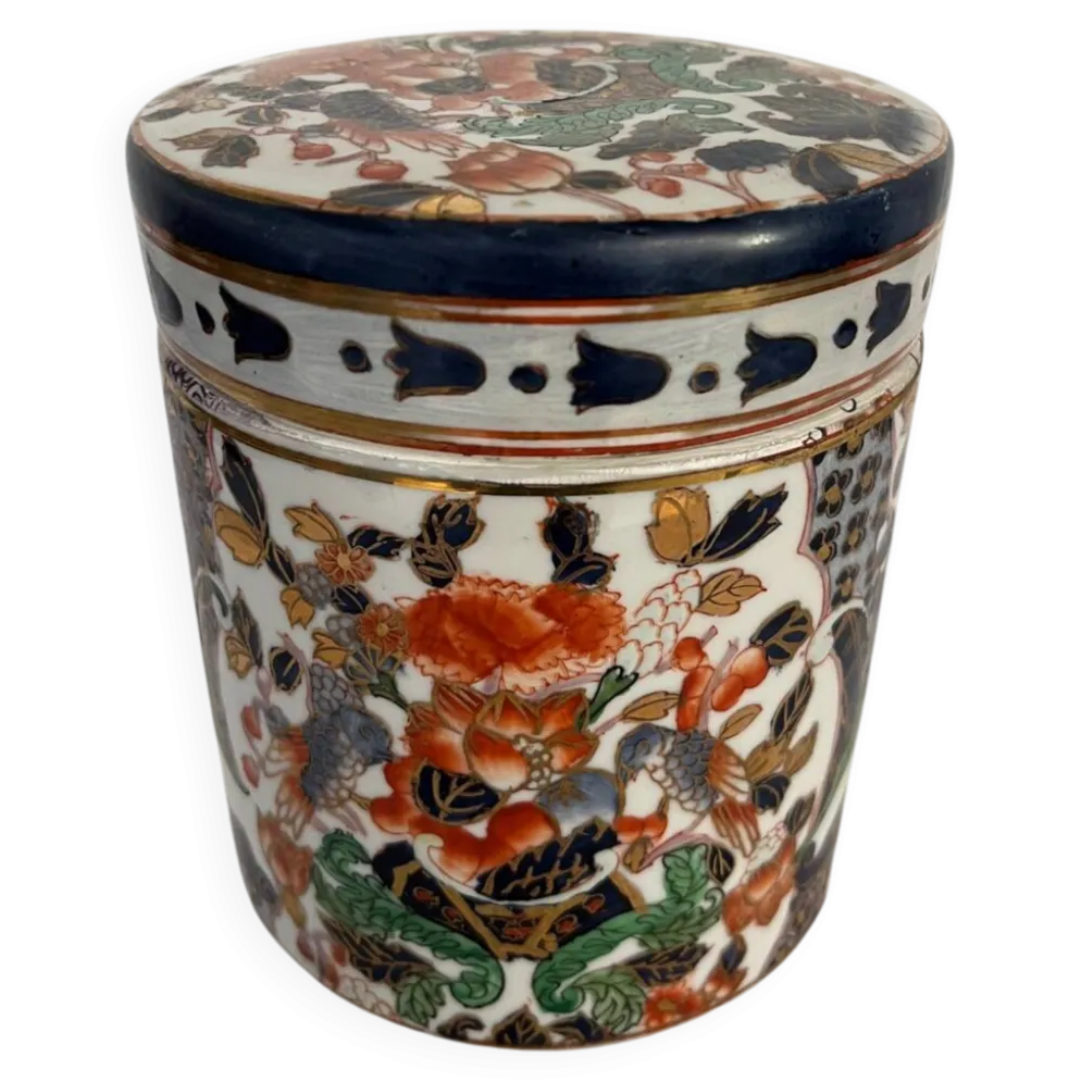 Pot / vide poche avec couvercle porcelaine chinois