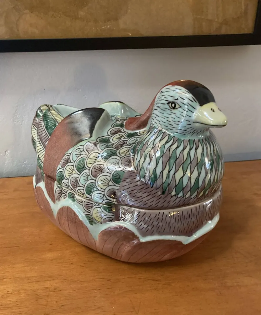 Poule en céramique - boite