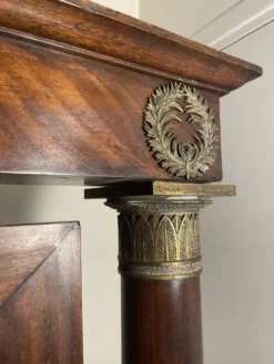 Psyché Empire 19e acajou et bronzes dores