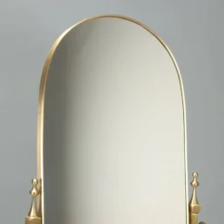 Psyché en laiton avec miroir inclinable