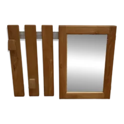 Rangement / miroir suspendu design scandinave 1960.