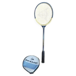 Raquette badminton ancienne dunlop bois + housse sport vintage #e240