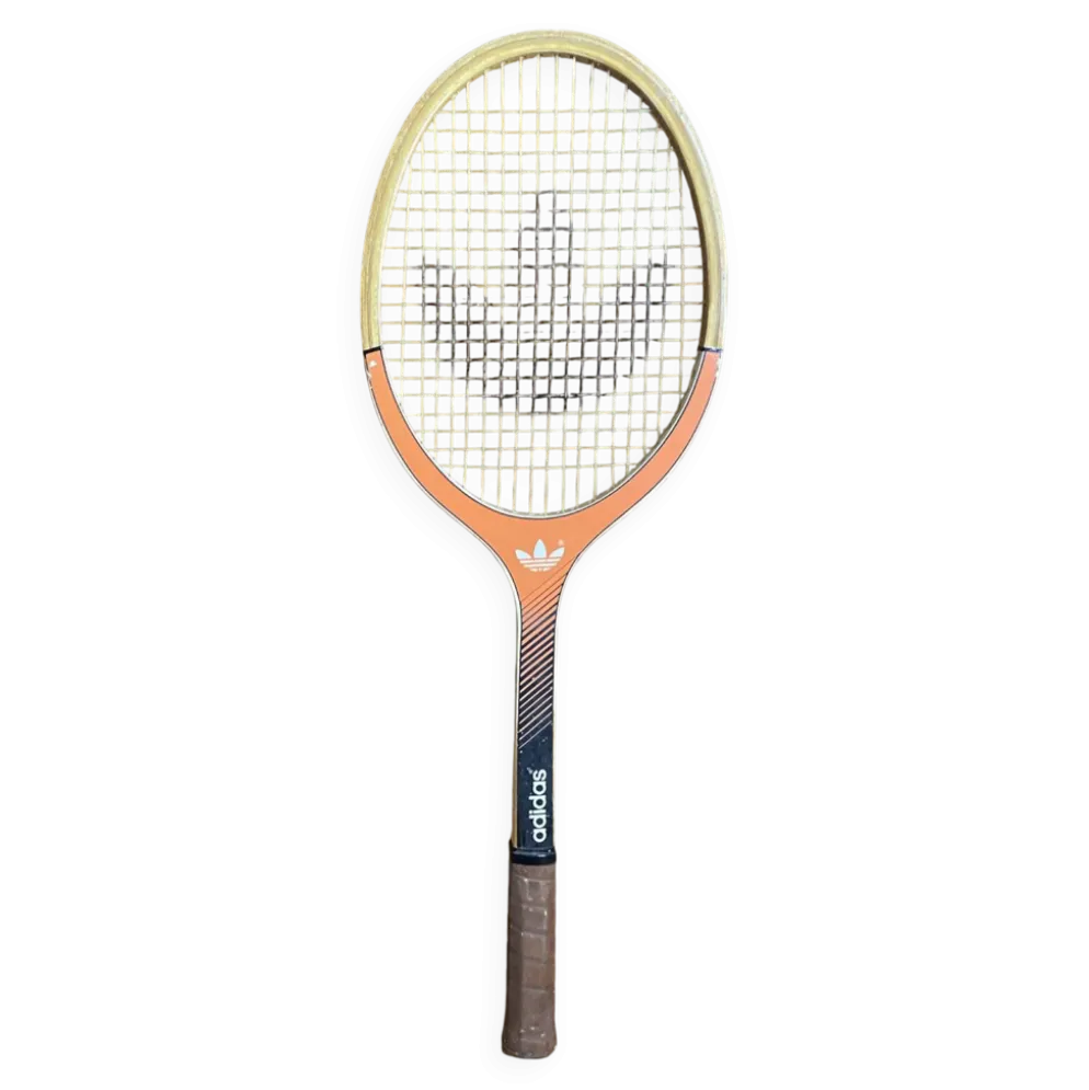 Raquette tennis ancienne adidas lady bois + housse adidas vintage #e19