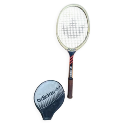 Raquette Tennis Ancienne ADIDAS Ilie Nostase Bois Sport + Housse Vinta