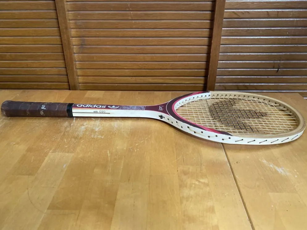 Raquette Tennis Ancienne ADIDAS Lady Bois + Housse COQ SPORTIF Vintage