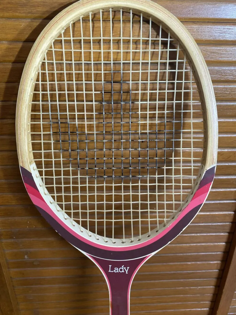 Raquette Tennis Ancienne ADIDAS Lady Bois + Housse COQ SPORTIF Vintage