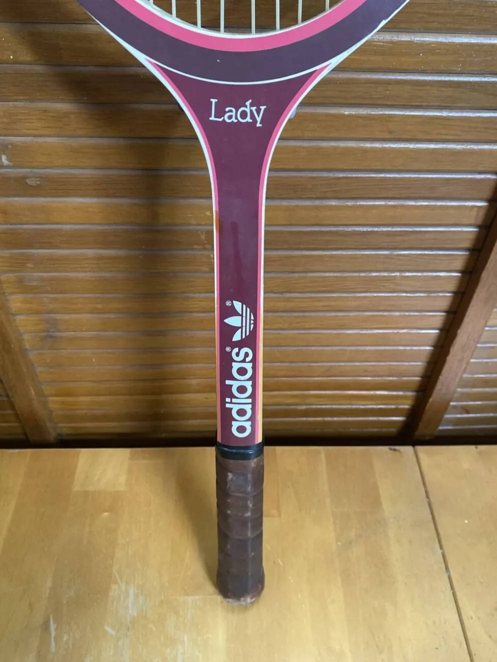 Raquette Tennis Ancienne ADIDAS Lady Bois + Housse COQ SPORTIF Vintage