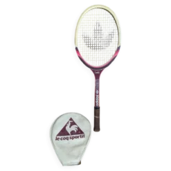 Raquette Tennis Ancienne ADIDAS Lady Bois + Housse COQ SPORTIF Vintage