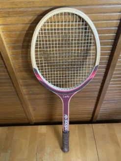 Raquette Tennis Ancienne ADIDAS Lady Bois Sport Vintage #E195