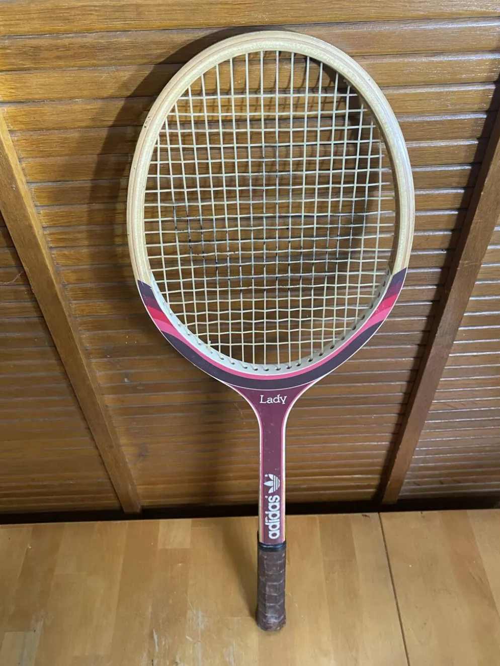 Raquette Tennis Ancienne ADIDAS Lady Bois Sport Vintage #E195