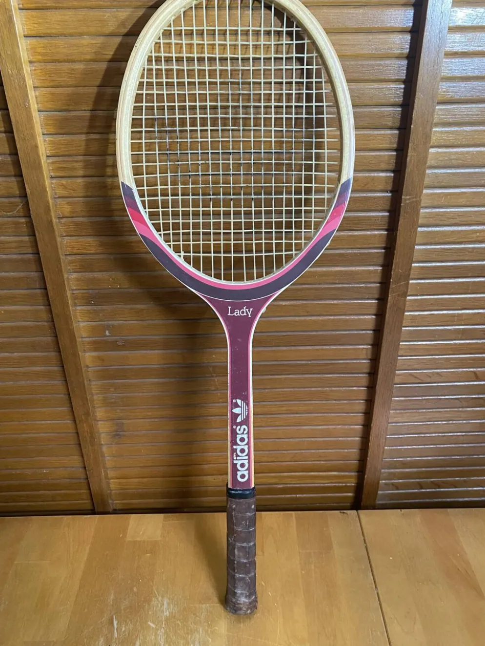 Raquette Tennis Ancienne ADIDAS Lady Bois Sport Vintage #E195