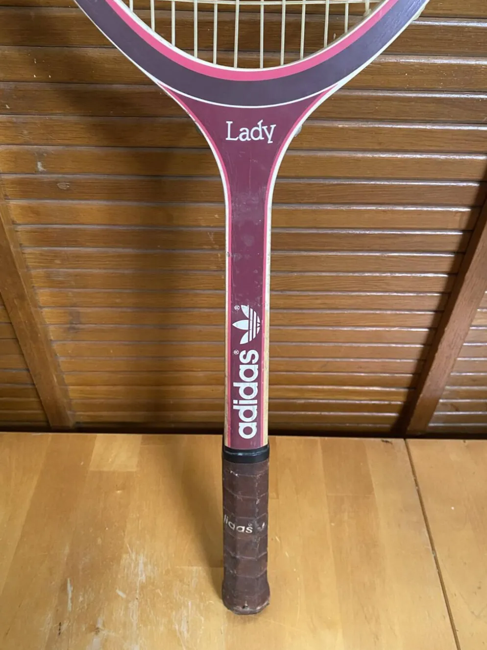 Raquette Tennis Ancienne ADIDAS Lady Bois Sport Vintage #E195