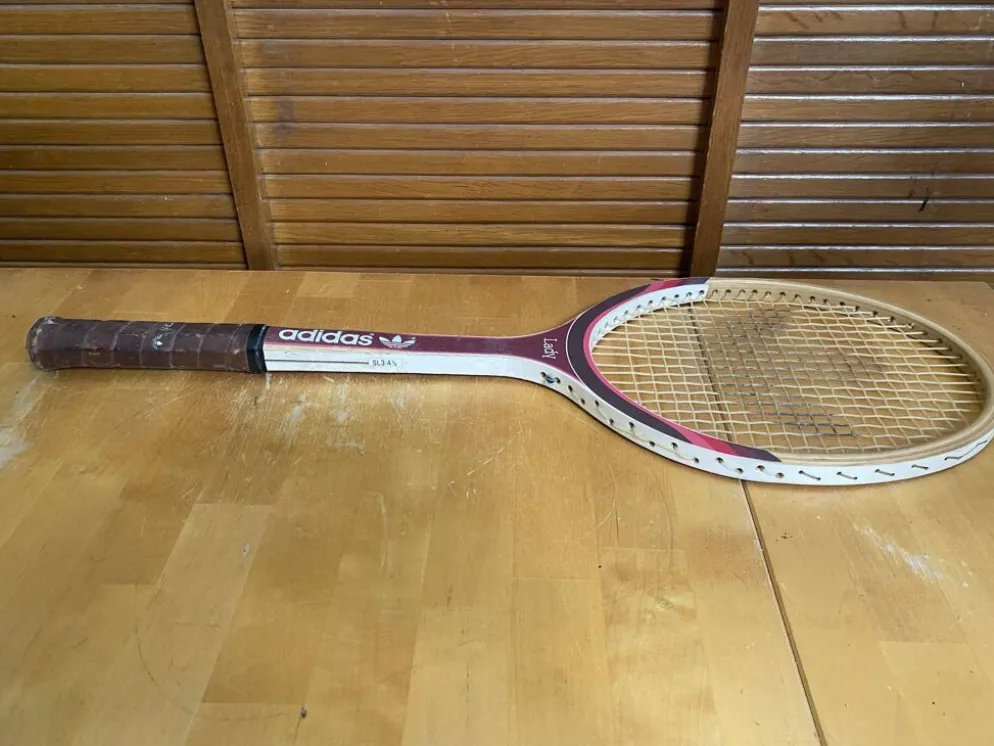 Raquette Tennis Ancienne ADIDAS Lady Bois Sport Vintage #E195