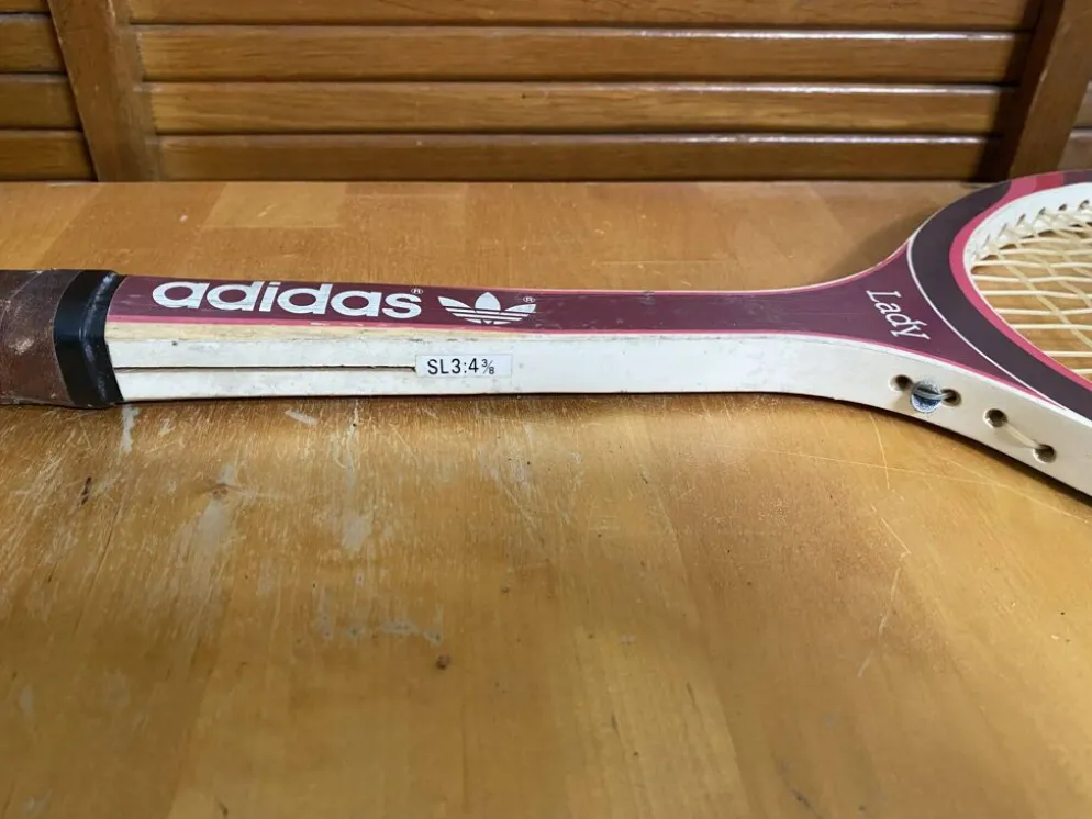 Raquette Tennis Ancienne ADIDAS Lady Bois Sport Vintage #E195