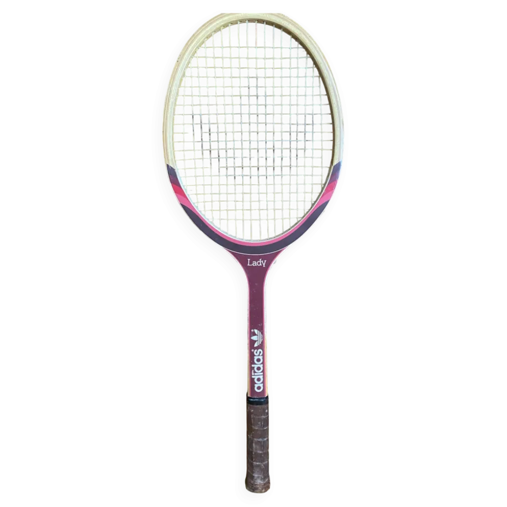 Raquette Tennis Ancienne ADIDAS Lady Bois Sport Vintage #E195