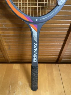 Raquette tennis ancienne donnay smacher pro bois + zéphyr sport vintag