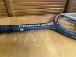 Raquette tennis ancienne donnay smacher pro bois + zéphyr sport vintag