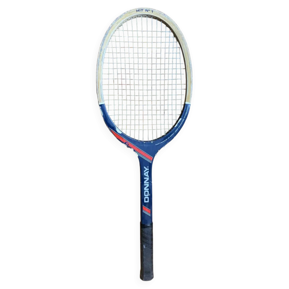Raquette Tennis Ancienne DONNAY Hit N°1 Bois Sport Vintage #E225