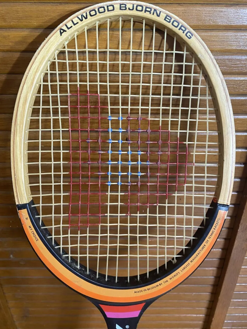 Raquette tennis ancienne donnay bjorn borg bois + housse vintage