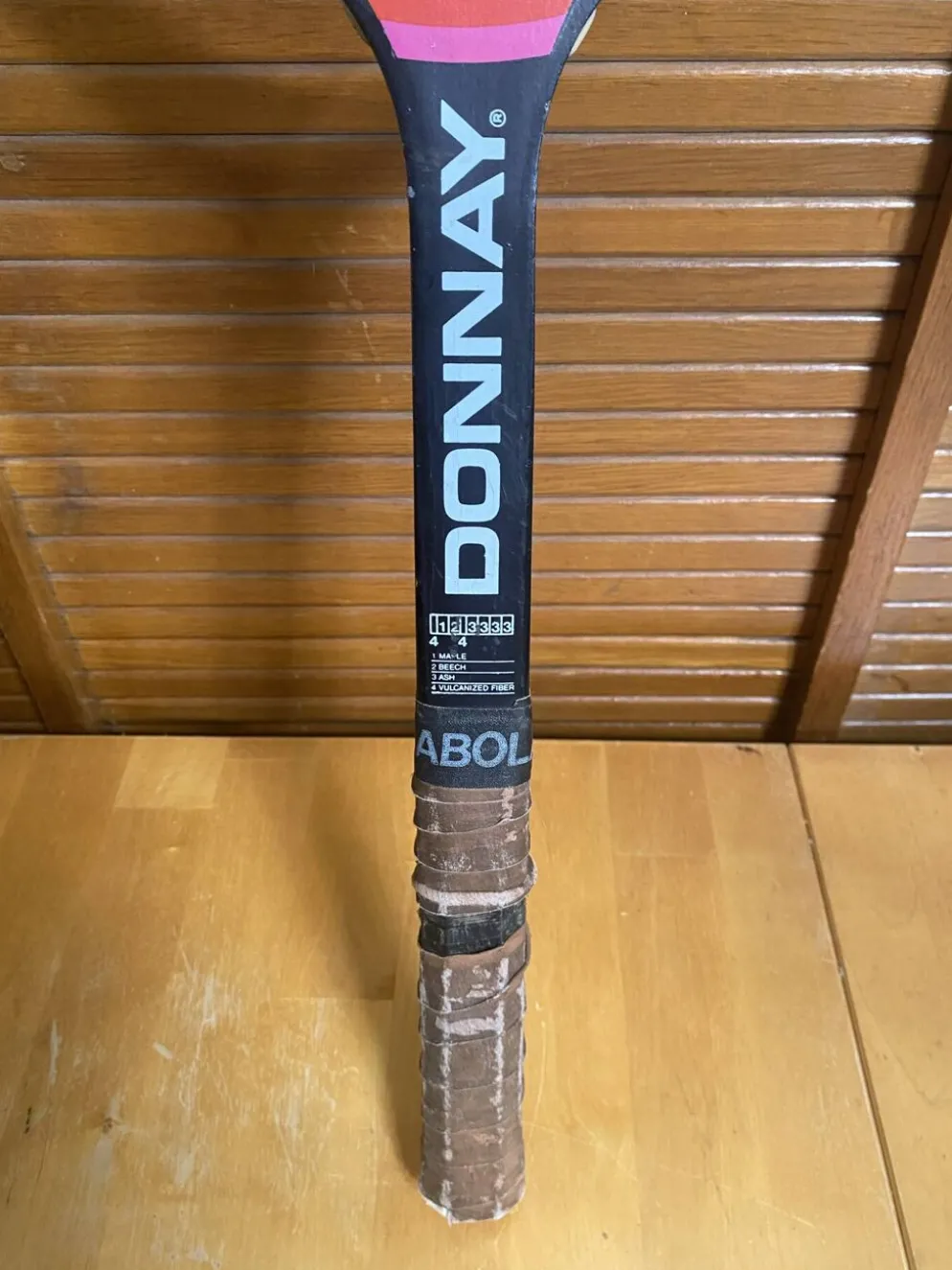 Raquette tennis ancienne donnay bjorn borg bois + housse vintage