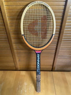 Raquette tennis ancienne donnay bjorn borg bois + housse vintage