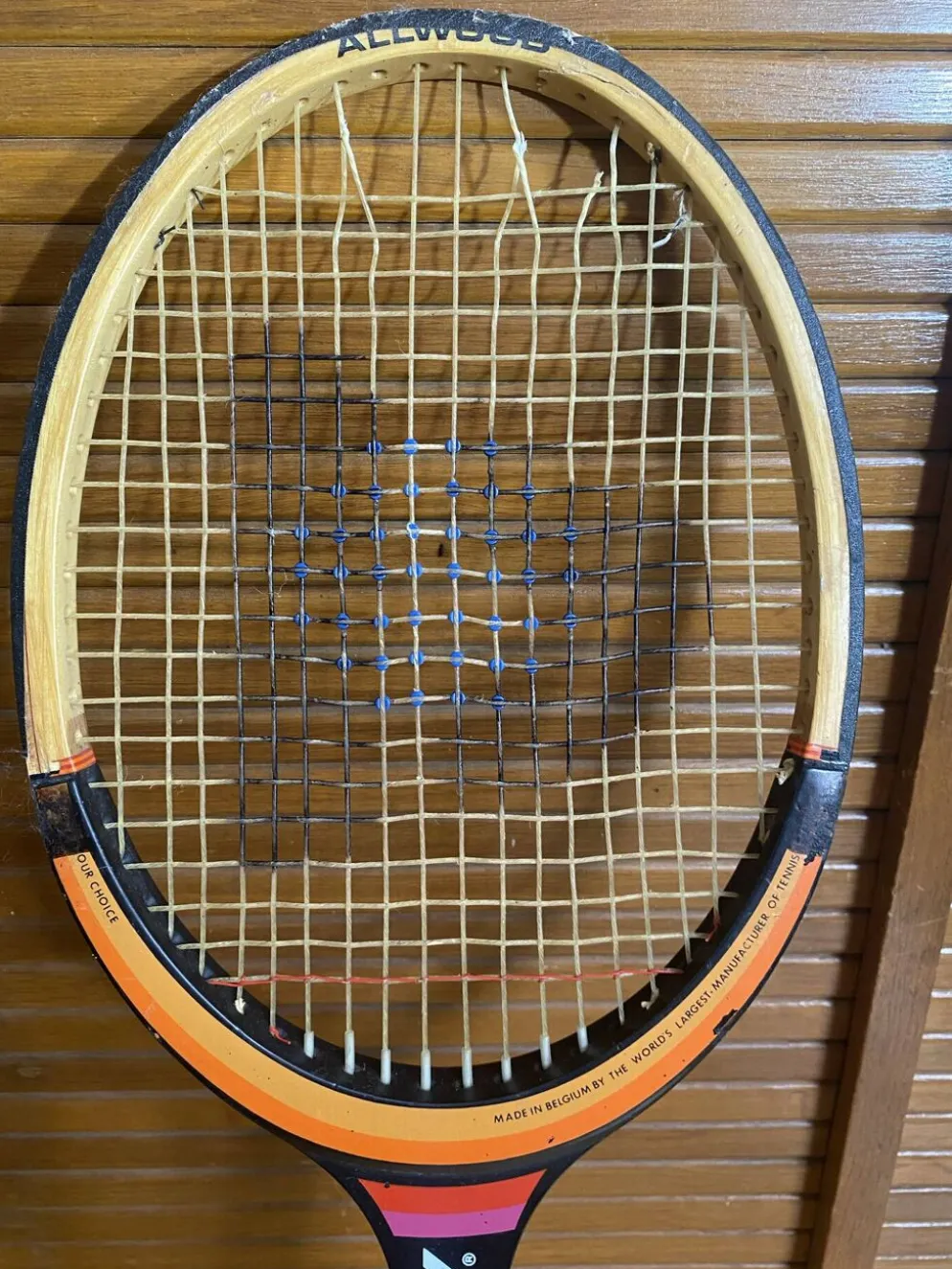 Raquette tennis ancienne donnay bjorn borg bois + housse vintage