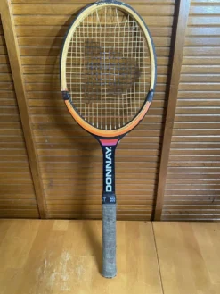 Raquette tennis ancienne donnay bjorn borg bois + housse vintage