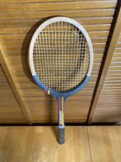 Raquette tennis ancienne donnay continental four bois sport vintage #e