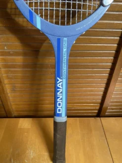 Raquette tennis ancienne donnay continental one bois + zéphyr vintage