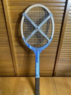 Raquette tennis ancienne donnay continental one bois + zéphyr vintage