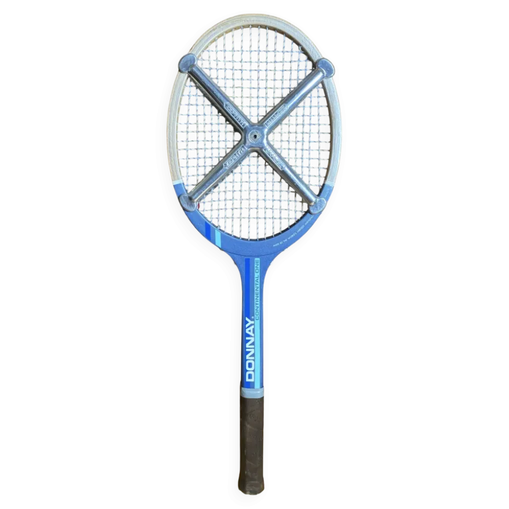 Raquette tennis ancienne donnay continental one bois + zéphyr vintage