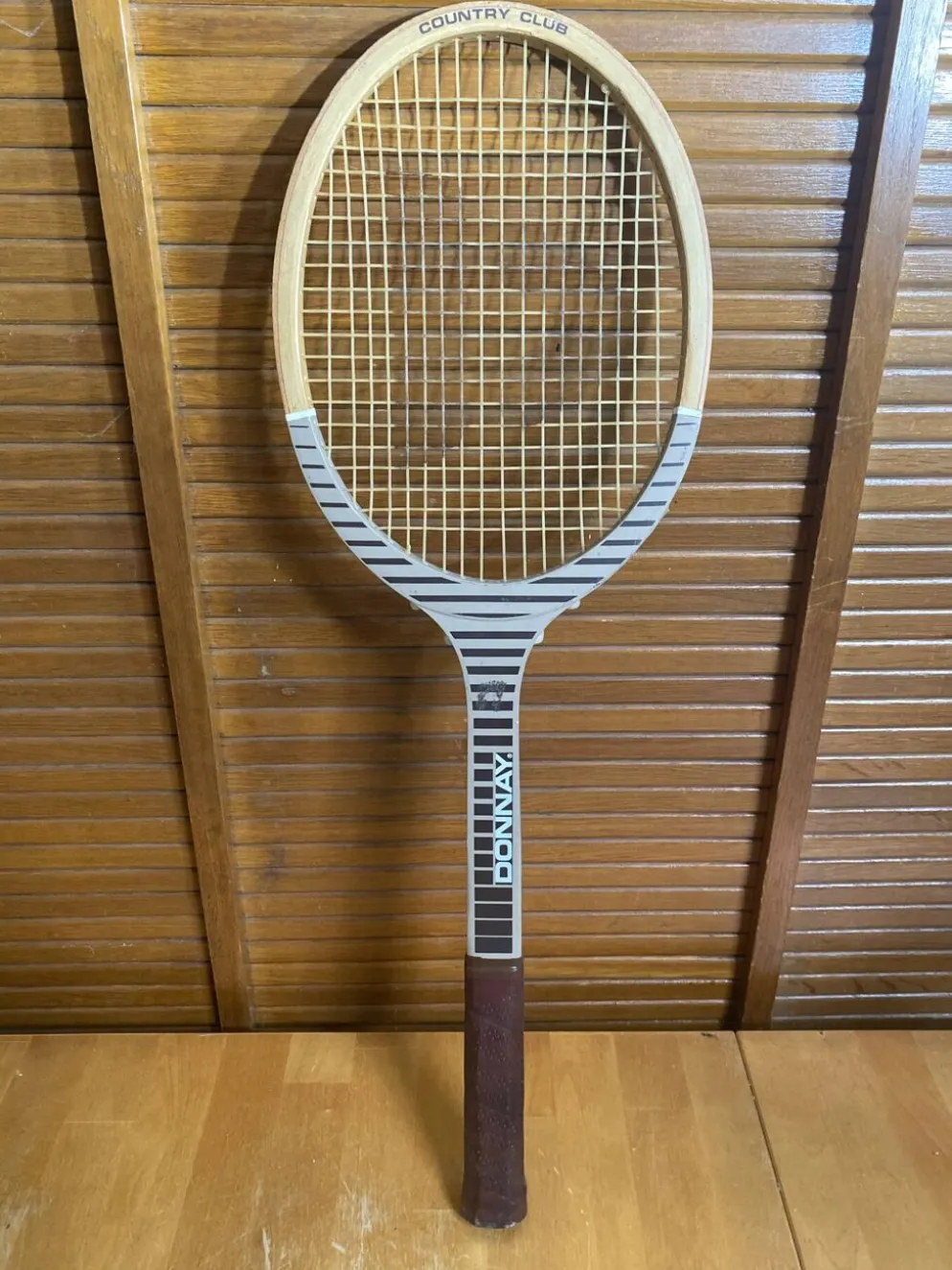 Raquette Tennis Ancienne DONNAY Country Club Bois Vintage #E192