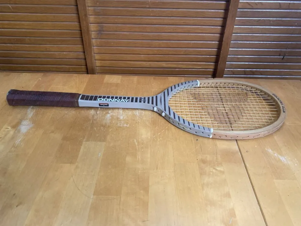 Raquette Tennis Ancienne DONNAY Country Club Bois Vintage #E192