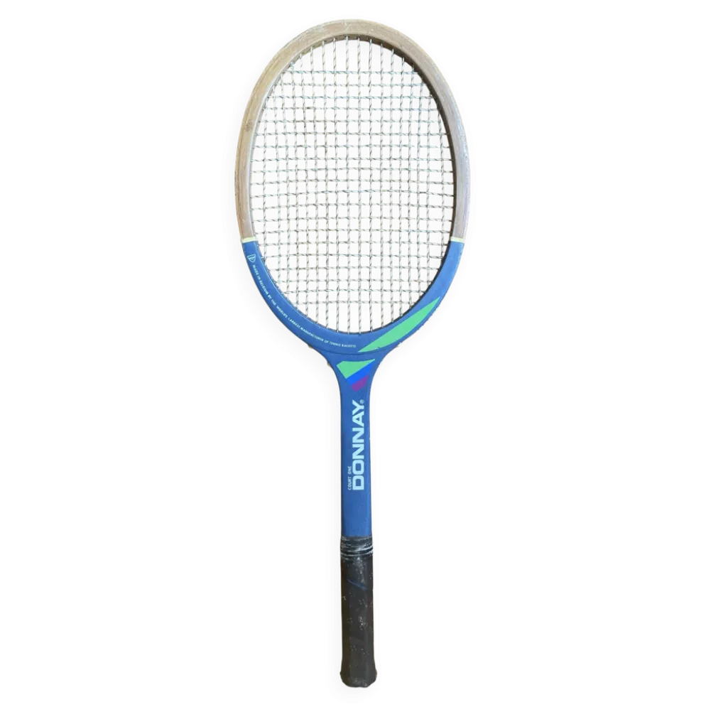 Raquette tennis ancienne donnay court one bois vintage #e191