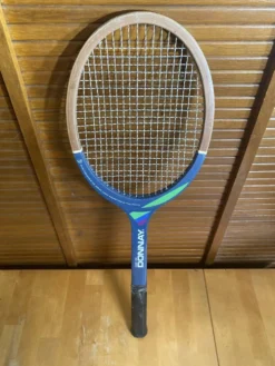 Raquette tennis ancienne donnay court one bois vintage #e191