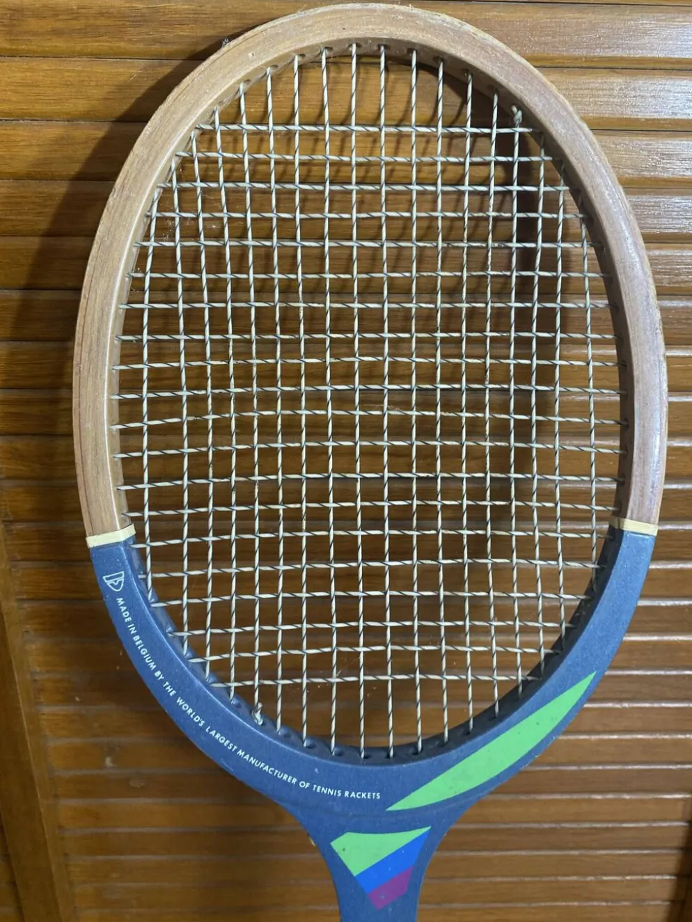 Raquette tennis ancienne donnay court one bois vintage #e191