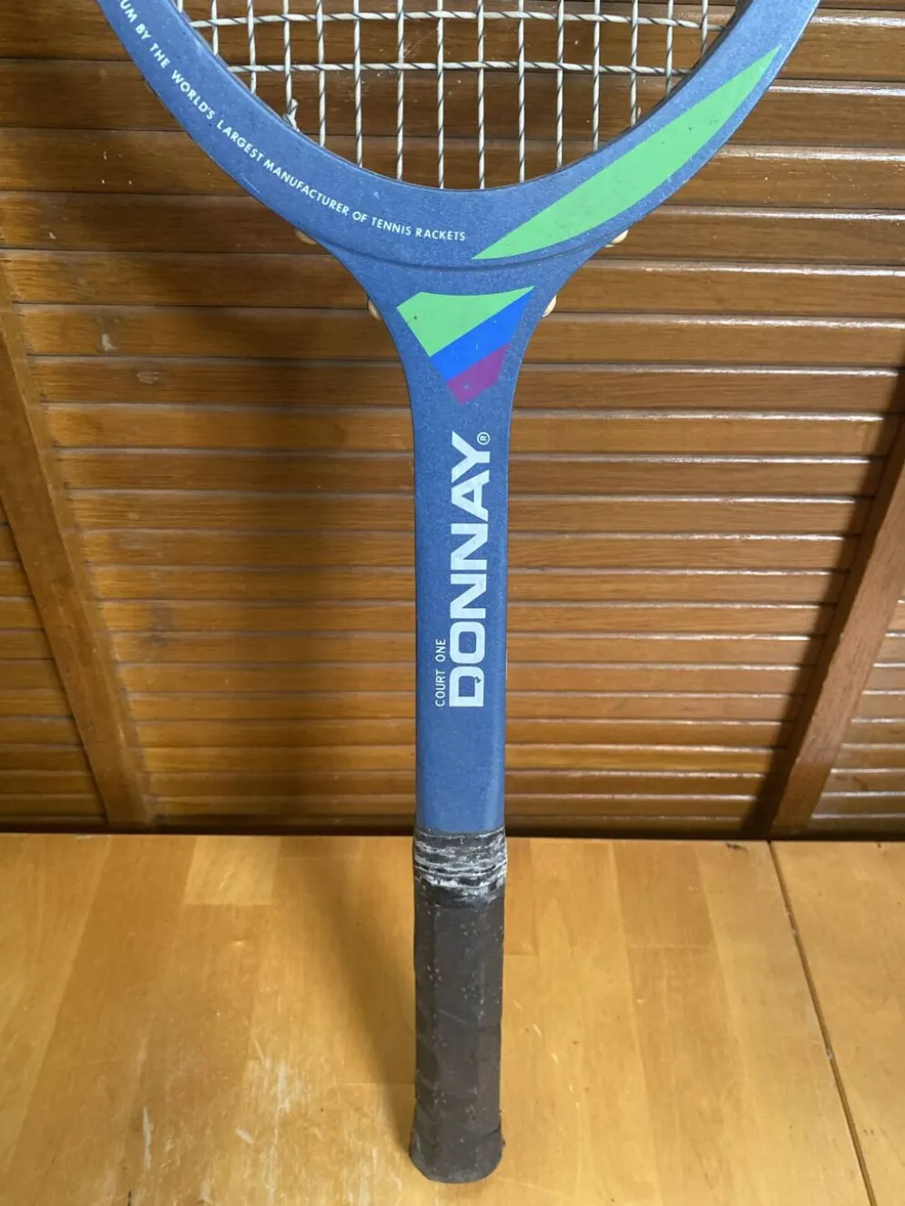 Raquette tennis ancienne donnay court one bois vintage #e191