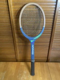 Raquette tennis ancienne donnay court one bois vintage #e191