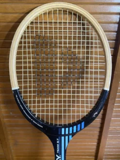 Raquette tennis ancienne donnay team gt bois + housse donnay vintage #