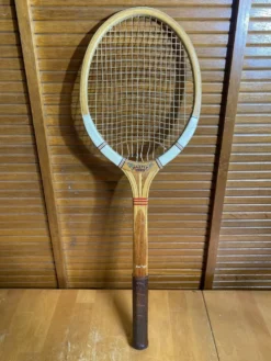 Raquette tennis ancienne dunlop maxply bois + protection sport vintage