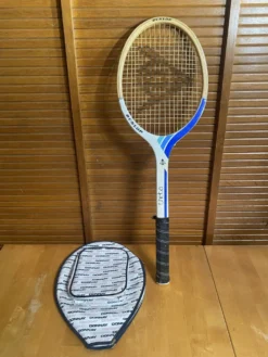 Raquette tennis ancienne dunlop bois + housse donnay vintage