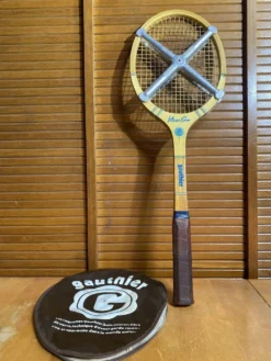 Raquette Tennis Ancienne GAUTHIER Miss Go Bois + Housse + Zephyr Vinta
