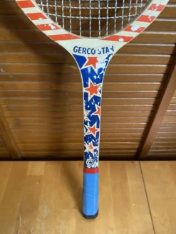 Raquette tennis ancienne gerco star bois sport vintage