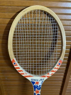 Raquette tennis ancienne gerco star bois sport vintage