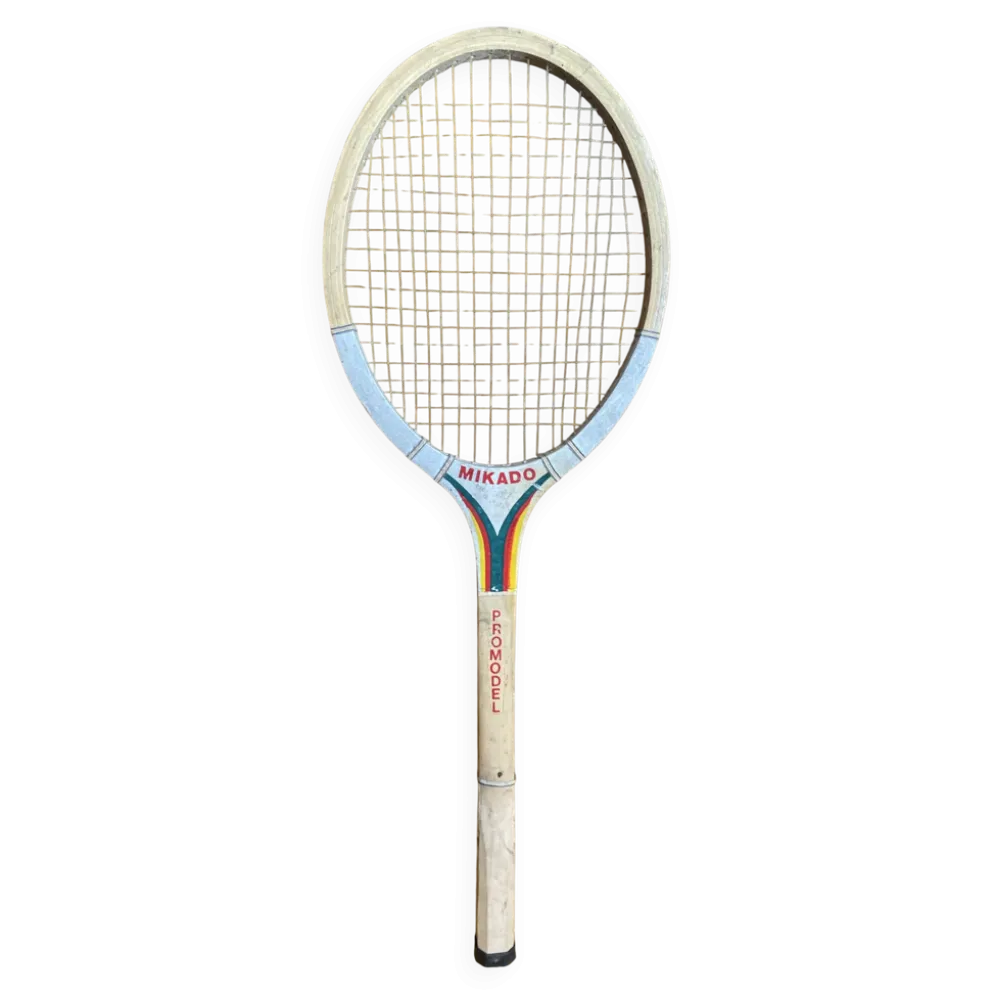 Raquette tennis ancienne mikado promodel bois sport vintage