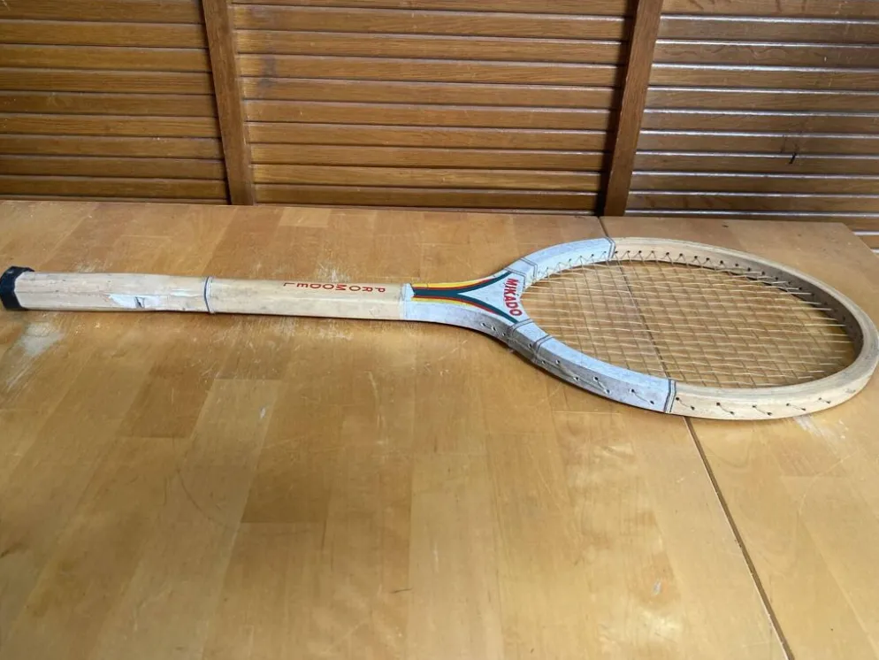 Raquette tennis ancienne mikado promodel bois sport vintage